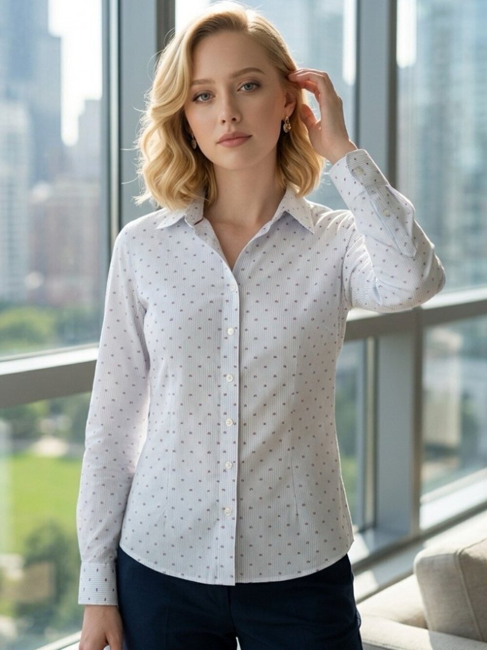 Brooks Brothers Dotted Fabric Shirt 2 Office Career Formal Quiet Luxury Capsule